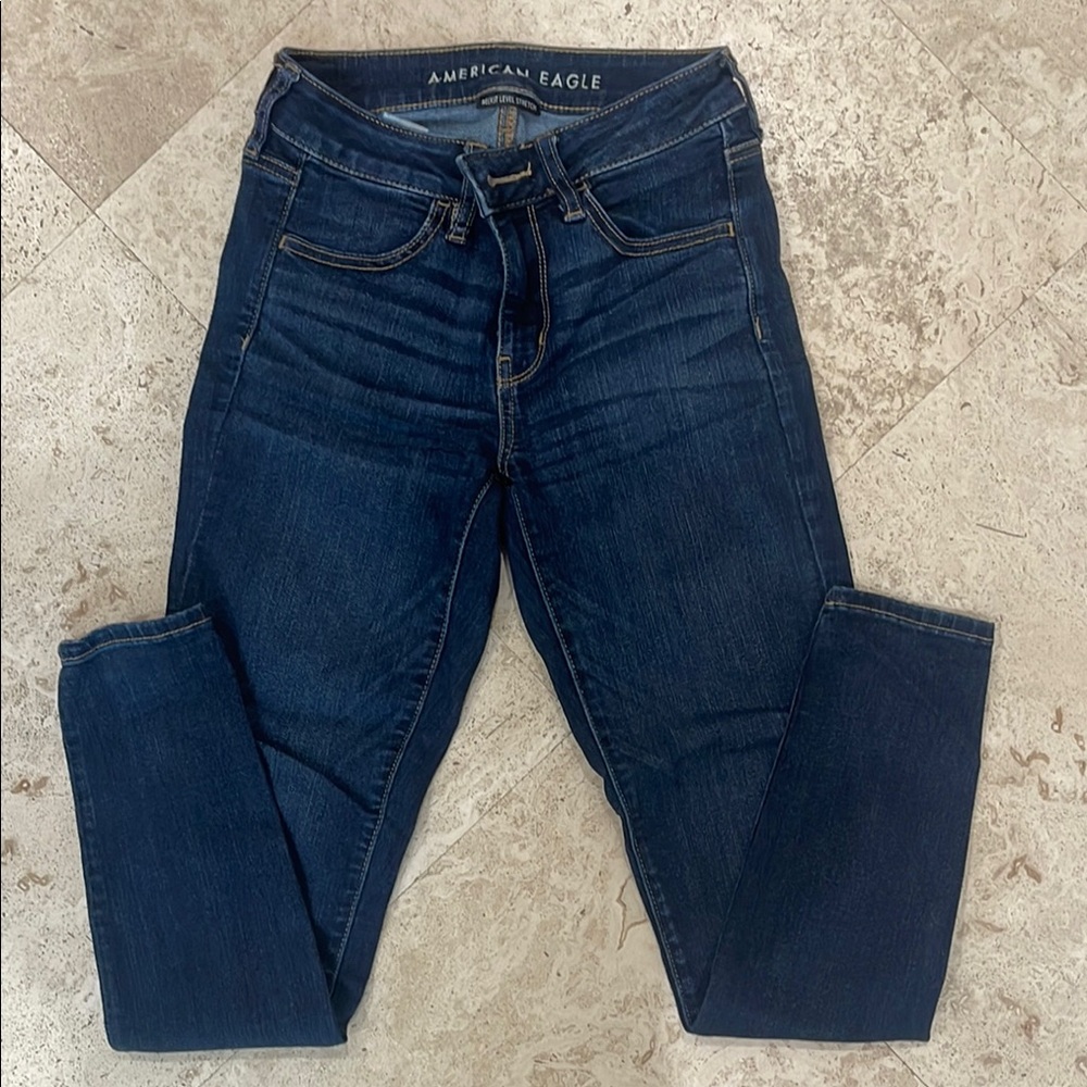 American Eagle Outfitters Blue Skinny Jeans Classic Style